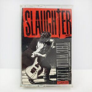 Slaughter Wild Life Sampler Promo Cassette Tape 1992 Glam Metal Rock 90s Tested